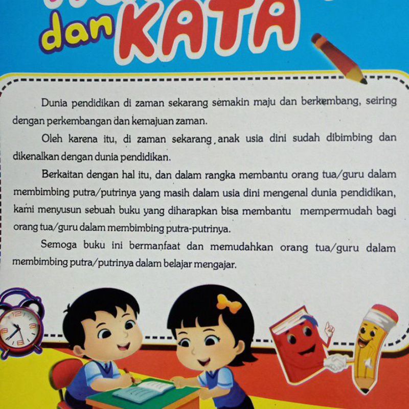 Buku Belajar Menulis Huruf Dan Kata untuk anak