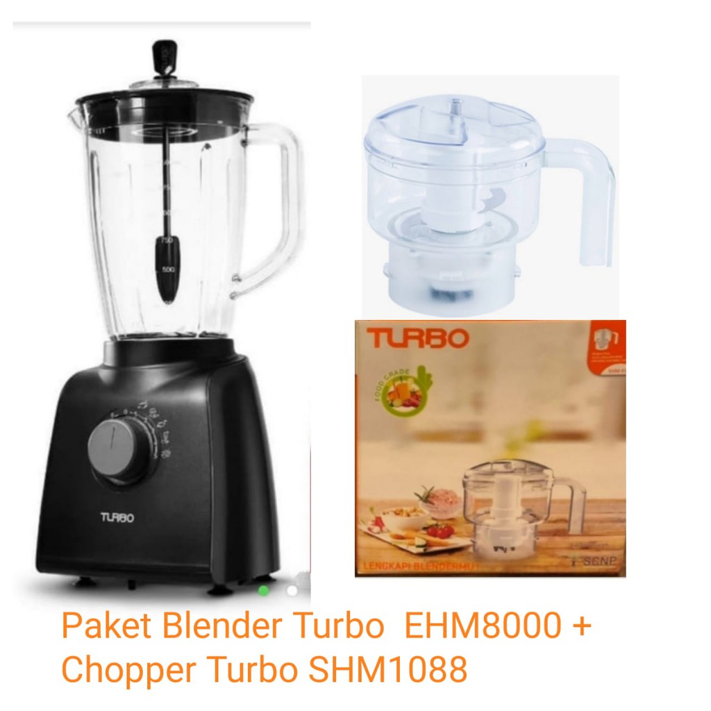 Blender Turbo EHM8000 Blender Heavy Duty Dilengkapi Dgn Chopper Turbo
