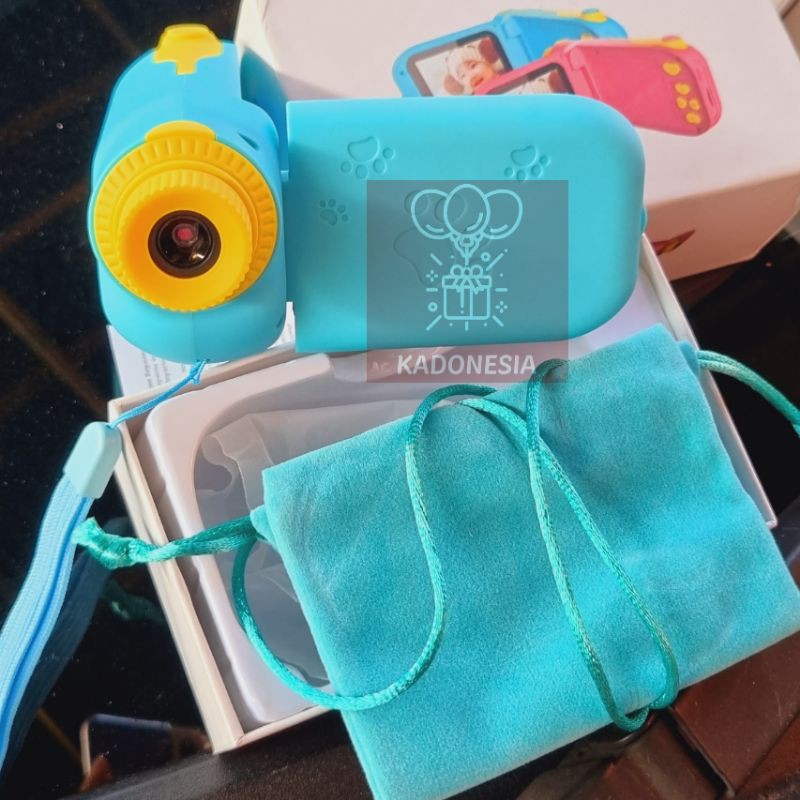 Kamera Anak HandyCam / HandyCamera LCD Besar-Biru muda