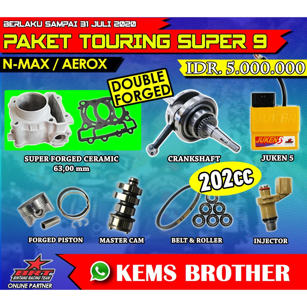 PAKET NMAX AEROX BRT TOURING SUPER 9 NMAX/AEROX