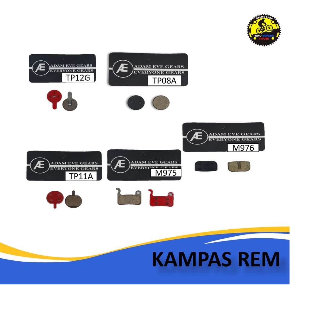 ADAMEVE KAMPAS REM SEPEDA MTB KOTAK BULAT DISC BRAKE PAD MTB