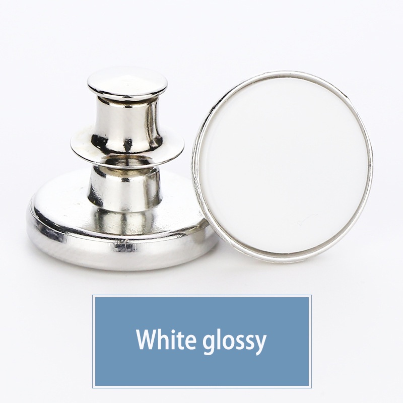 Kancing Jeans Kait Pengecil celana jeans Lingkar Pinggang Kancing Celana Jeans Adjustable Model Dilepas/Pinggang Kancing Yang Bisa Dilepas Bisa Mengurangi Lingkar-Won-10#White-glossy(1pc)
