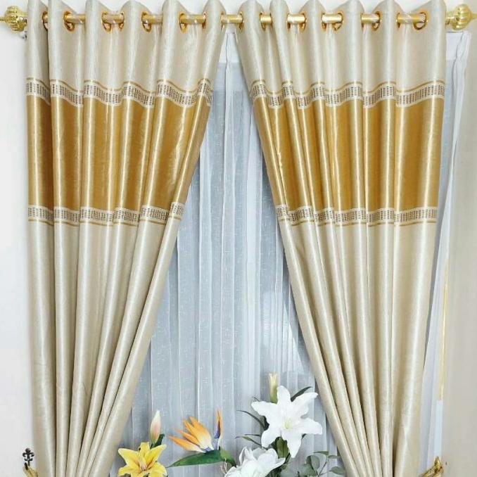 HORDENG /GORDEN BLACKOUT PRINT EMAS GOLD /GORDEN PINTU