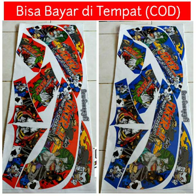 (Bisa COD) Striping variasi stiker Scoopy fi new 2017 -2019 motif Joker AS1587
