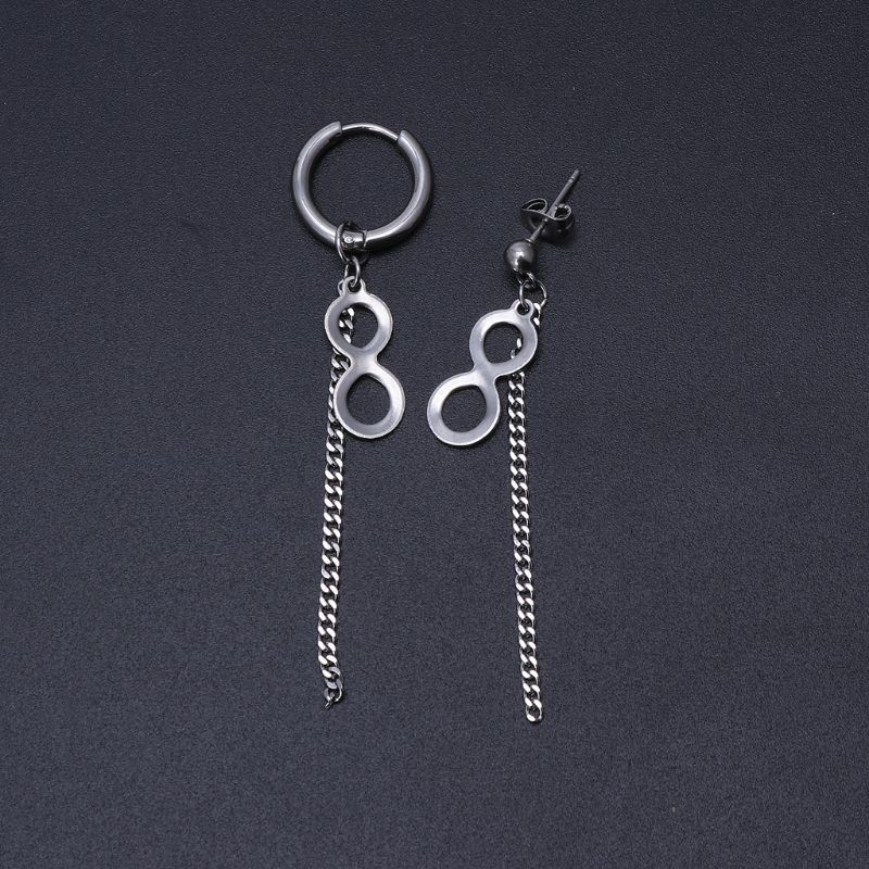 SIY  KPOP Bangtan Boys Infinity 8  Pendant Titanium Tassel Earrings Korean Jewelry