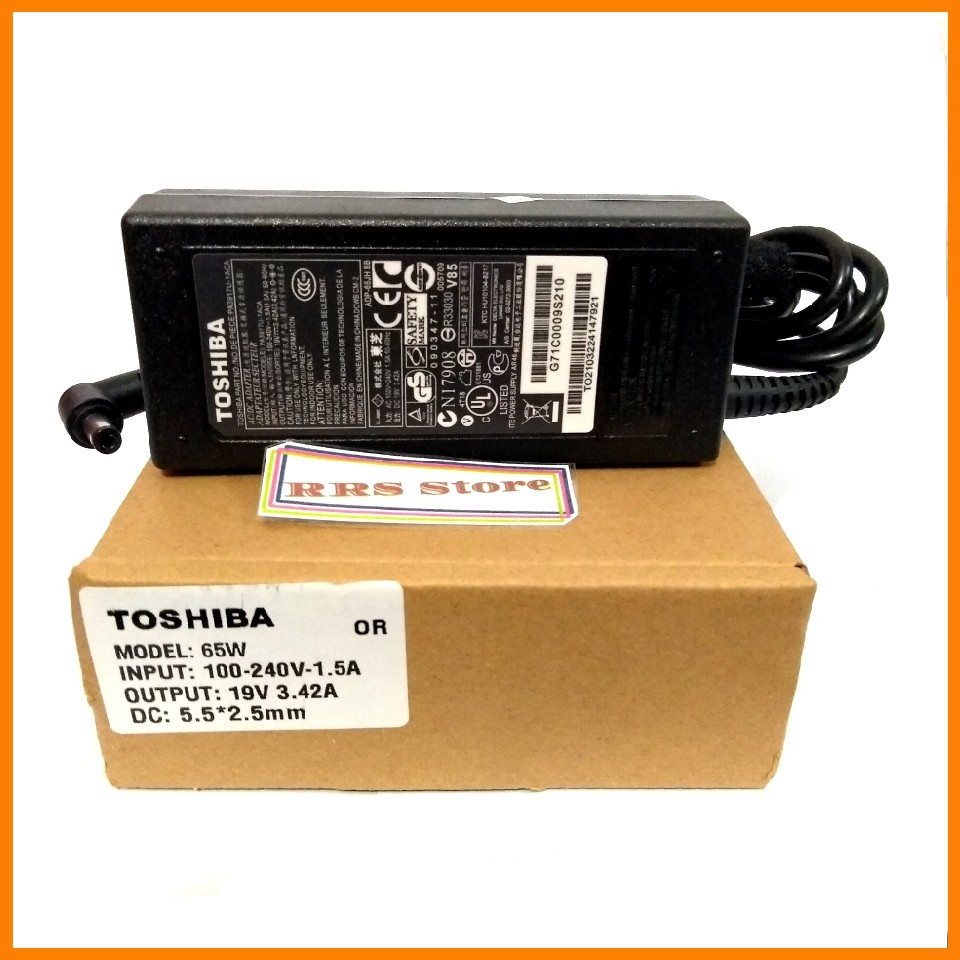 Adaptor Charger Original Toshiba Satellite L510 L500 L505 L515 19V 3.42A 5.5X2.5MM ORIGINAL