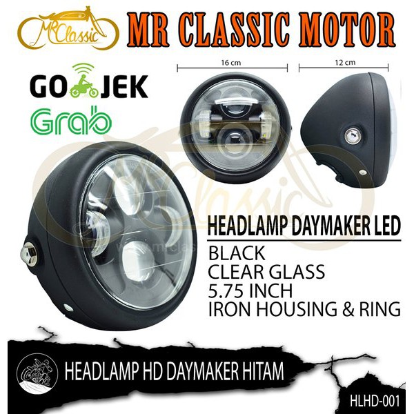 Headlamp HD Daymaker Hitam