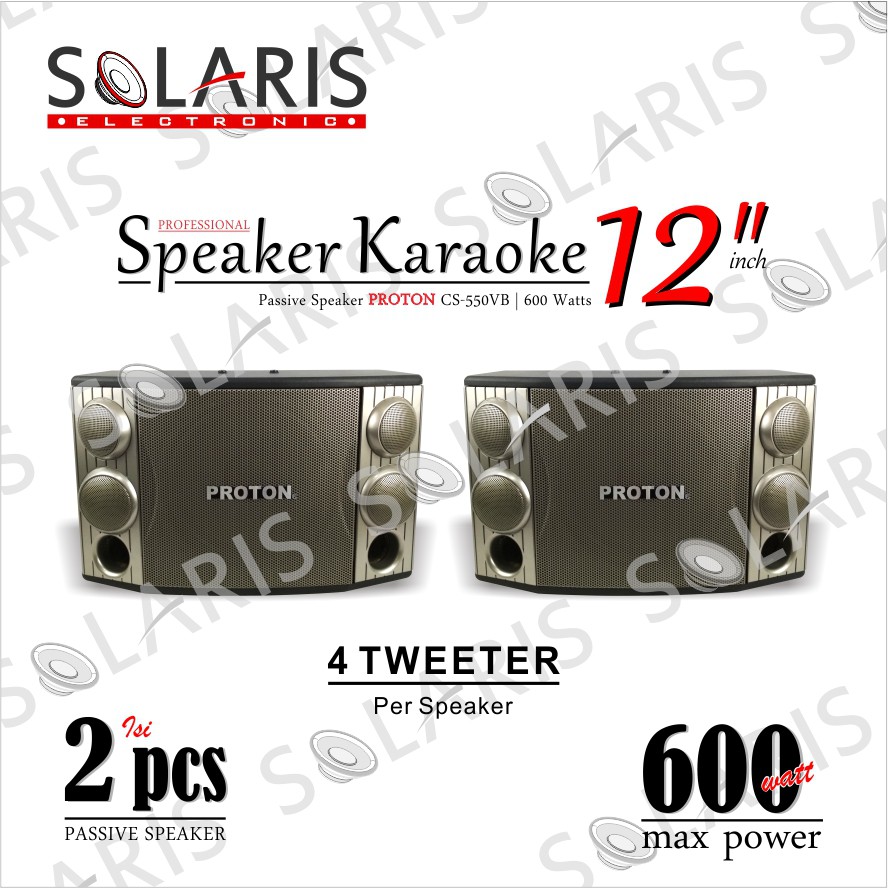 SWK0 SPEAKER KARAOKE 12 Inch 4 TWEETER PROTON CS-550VB SPEAKER PASIF