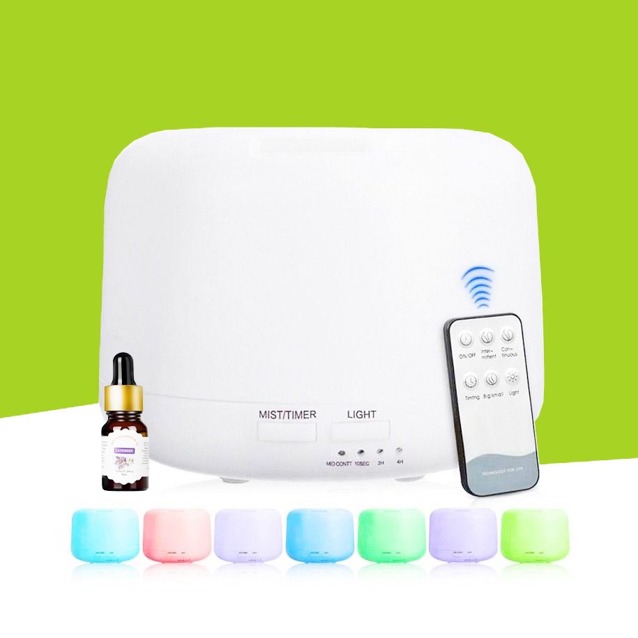 Humidifier Elektrik dengan 7 LED dan Remote Control 1508S OMHX13WH