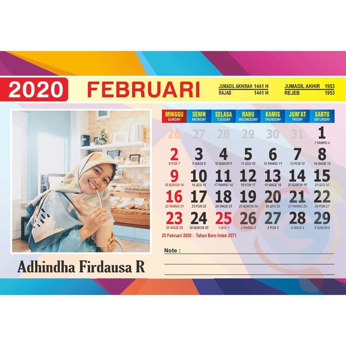 

Kalender Meja 2021 Custom Template | KMCT2703