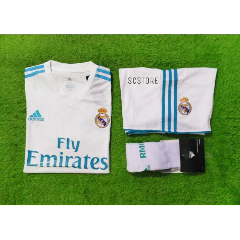 Jersey Real Madrid Home 2017/2018 17/18 FULLSET Grade Ori
