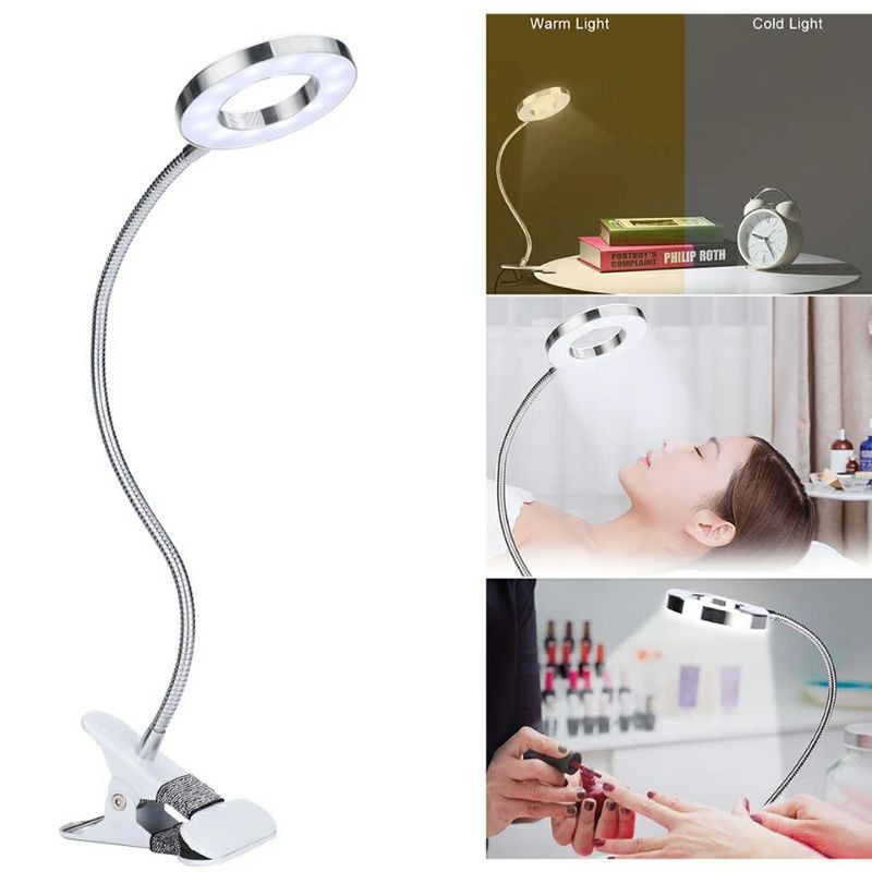 Portable Lampu led meja untuk penerangan salon alis manicure ekstential bulu mata baca