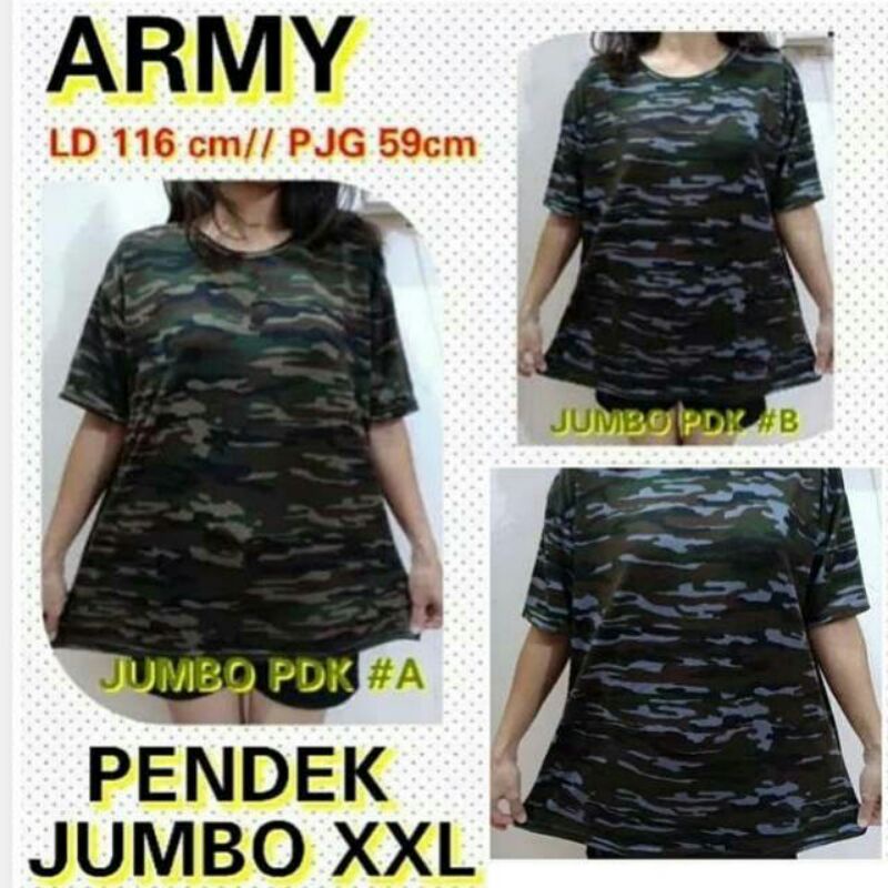 KAOS ARMY WANITA TENTARA LORENG BAJU ARMI CEWEK LENGAN PENDEK SIZE M - XXL