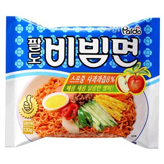Paldo Bibim Myeon with Apple Juice In Soup 130gr - Paldo Bibim Men Dengan Kaldu Apel - Made In Korea