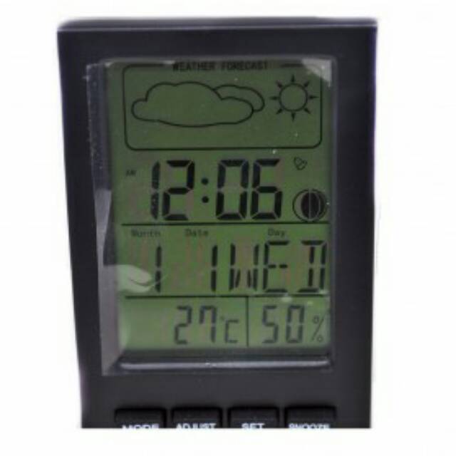 Digital Multifunction Thermometer and Hygrometer with Clock Alarm, Date, Week Calender - DTH-22