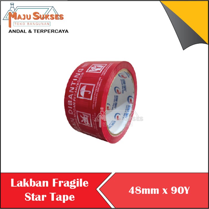 

Lakban Fragile Star Tape 2 Inch 48mm 50 meter full lakban anti pecah