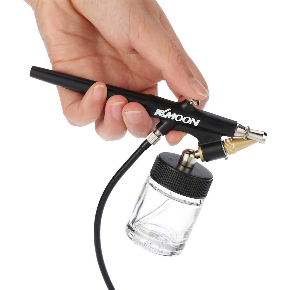 KKMOON Mini Airbrush Paint Spray Gun Sandblaster Kit - Aero1-Hitam