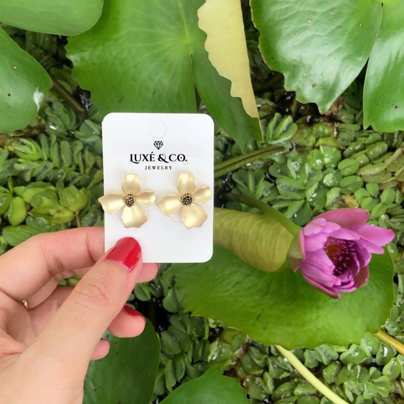 Flower Gold - Anting Wanita Sterling Silver 925