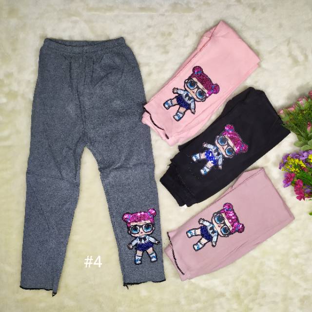 Ss#515 Celana Legging Anak Perempuan Size 1-4tahun Gambar Lol  / Celana Anak