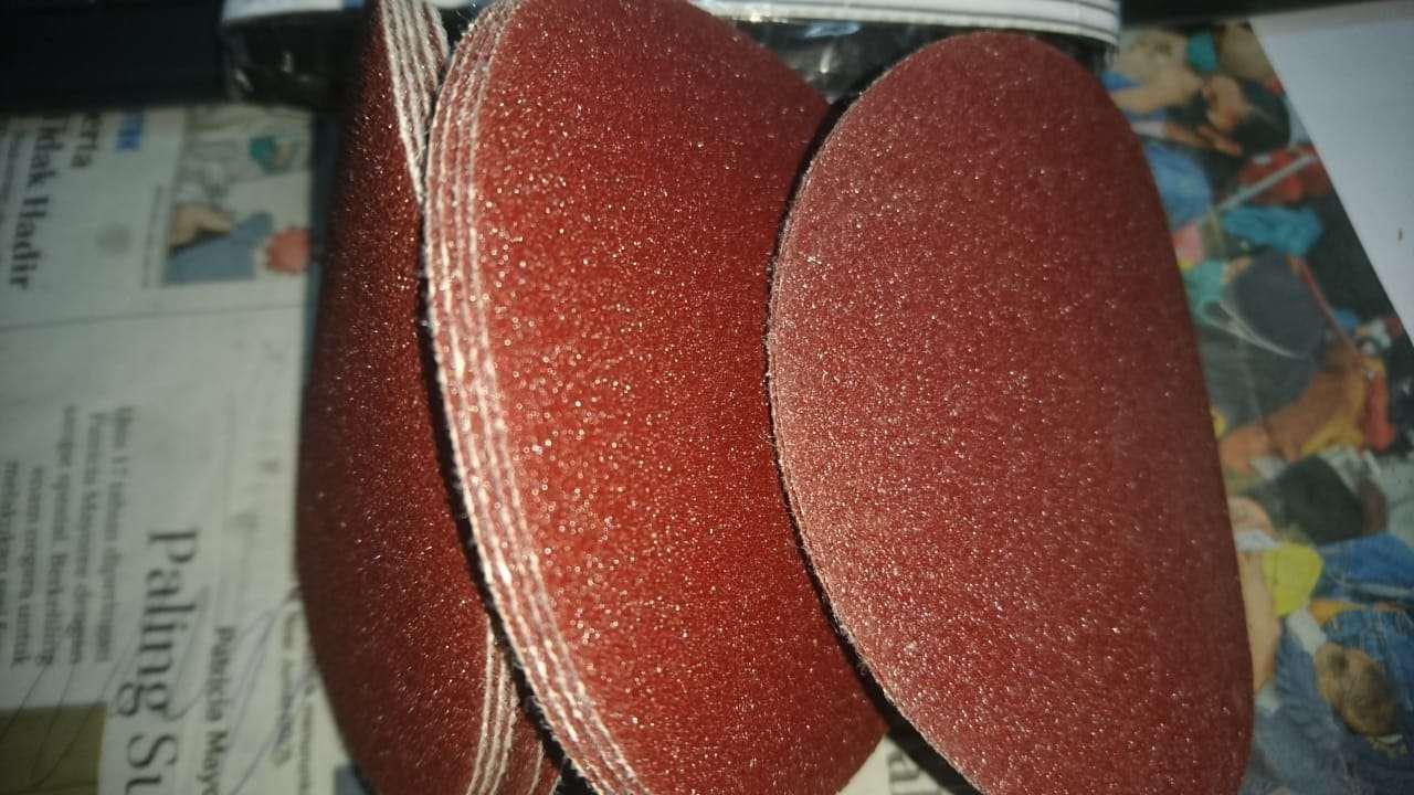 Amplas Bulat Velcro 4 Winson / Amplas Tempel4 Winson 100% Ori Paper 60 80 100 120 150 180