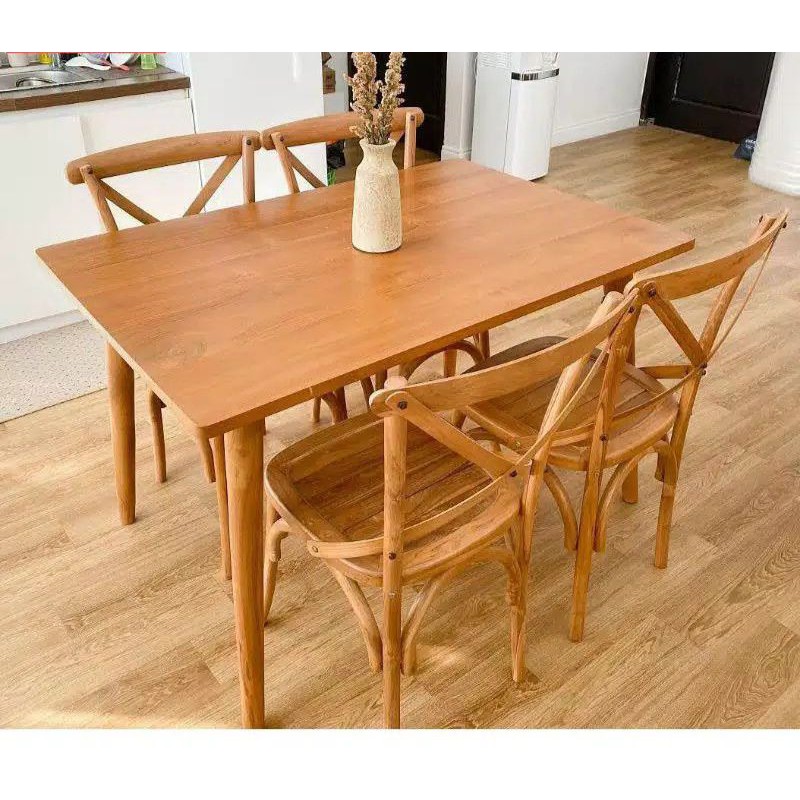 meja makan  meja makan restoran meja cafe kursi makan kayu jati perhutani