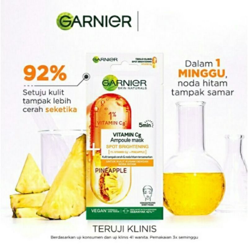 Garnier Masker Wajah Ampoule Spot Brightening 15g