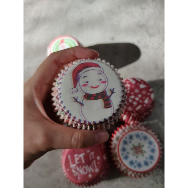 cupcake case natal isi 100 pcs