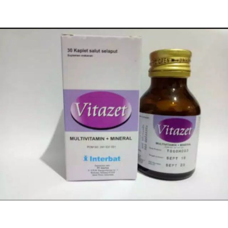 Vitazet Multivitamin 30 Kaplet - Interbat