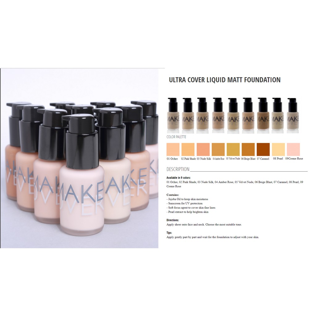 Make Over Ultra Cover Liquid Foundation SPF 31 33 ml