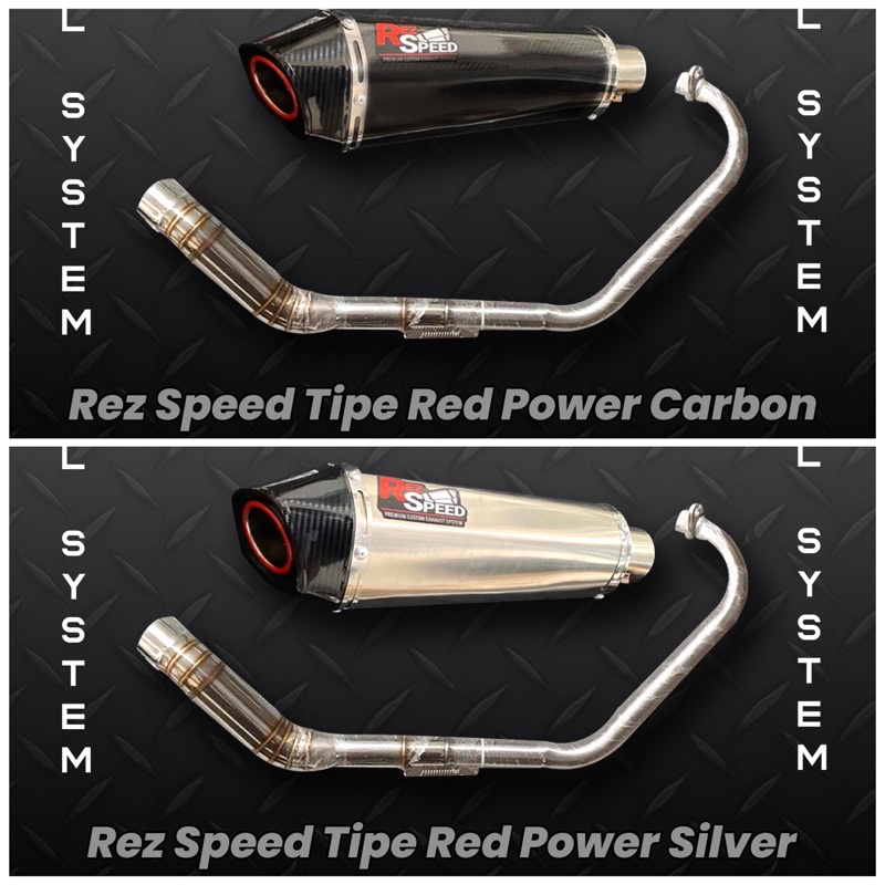 Knalpot Rez Speed model Red Power Fullsystem CBR 150 CB Nmax Aerox Xabre Vario Beat Mio Pcx Lexi R15