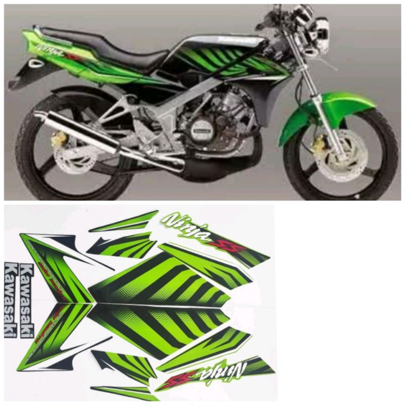 Striping Kawasaki Ninja SS Hitam Hijau Tahun 2014/2015