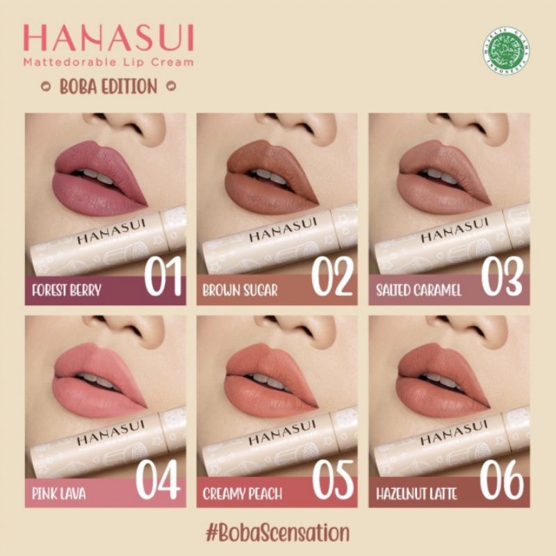 LIP CREAM MATTE HANASUI BOBA EDITION