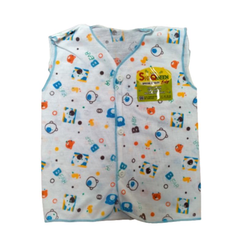 Baju Bayi Kancing Depan SNI Tangan Lengan Kuntung Kensi Pendek Panjang Putih Motif Newborn Lembut