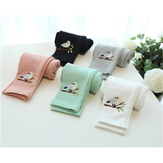 [1KG 16PCS] LBS Celana Legging Anak Panjang Elastis Motif Bordir Bahan Katun Perempuan Impor