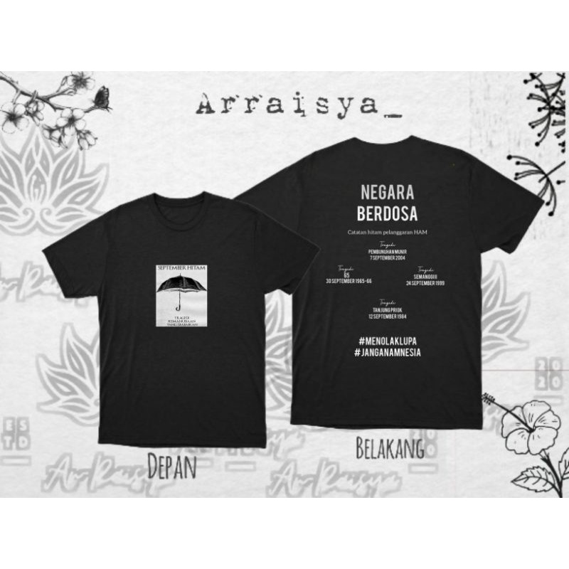 Kaos munir/T-shirt munir/Kaos menolak lupa/T-shirt menolak lupa/Baju menolak lupa/Baju menolak lupa/