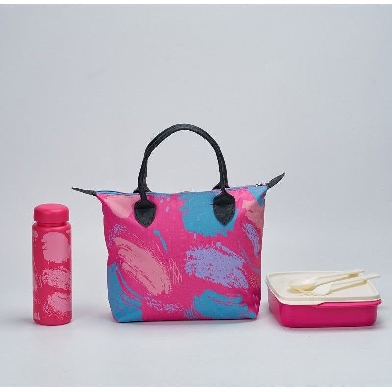 Tempat makan 1set / lunch box / kotak bekal makan tas / tempat makanan