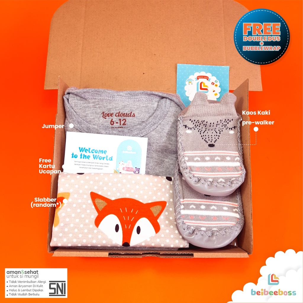 Hampers Kado Parcel Hadiah Gift  Set  Baju Sepatu Jumper Lahiran Melahirkan Bayi Baby Laki Laki Perempuan  Newborn7