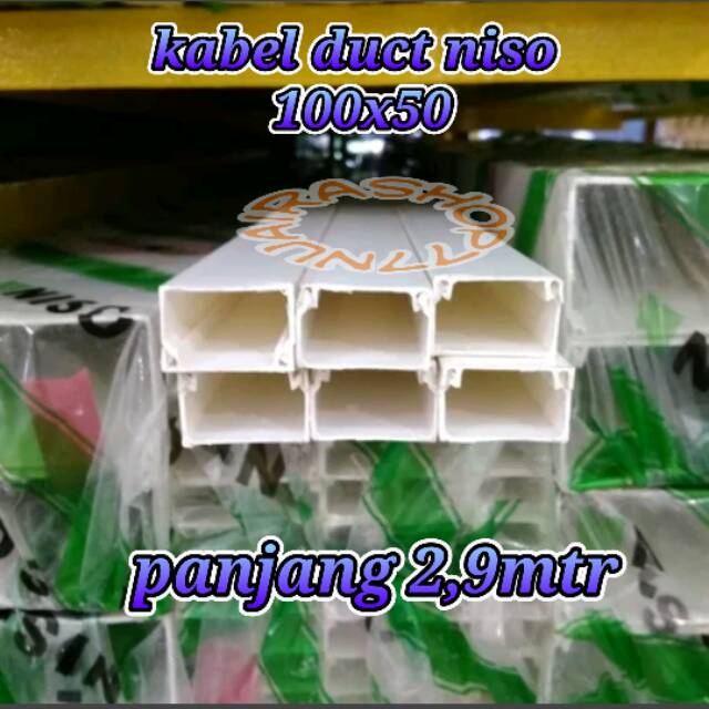 Kabel Duct Niso 100x50 - ducting 100x50 panjang 2,9mm - trunking duct 50x100