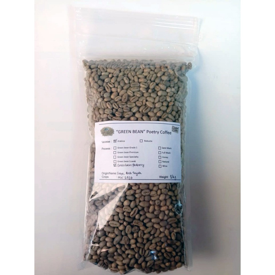 BIJI KOPI GAYO ARABICA PEABERRY/JANTAN | GREENBEAN