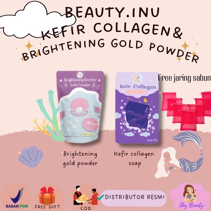 Jual Ready Sabun Kefir Collagen Beautyinu Brightening Booster Gold