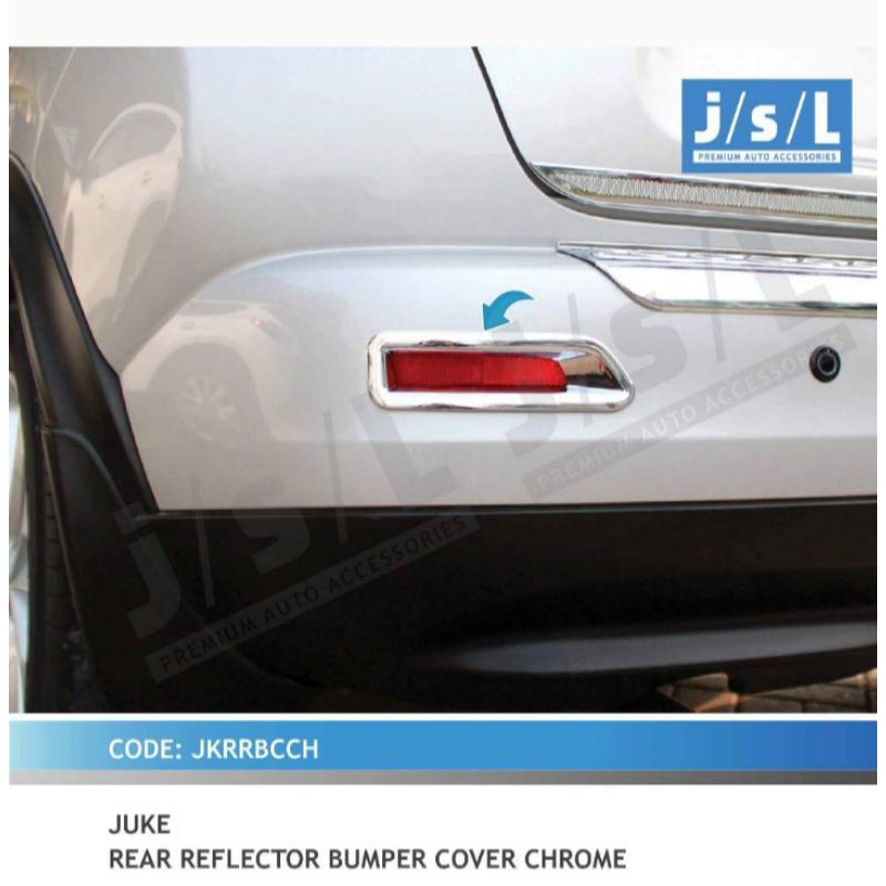 Nissan Juke 2011-2015 List Garnis Cover Chrome Reflektor Bemper Belakang
