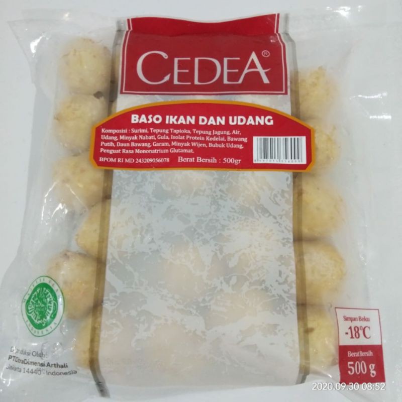 Jual Cedea Bakso Ikan Dan Udang 500 Gram Shopee Indonesia