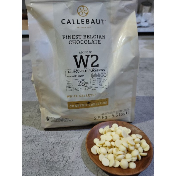 CALLEBAUT W2NV WHITE CHOCOLATE 100 Gr