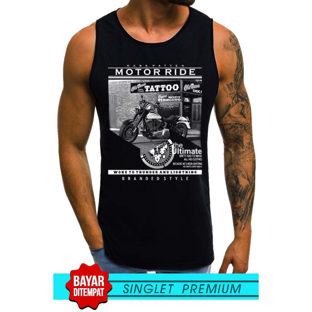 SINGLET LEKBONG PRIA (MOTOR RIDE) / SINGLET LEKBONG GYM /LEKBONG / SINGLET/KAOS DALAM PRIA/KUTANG