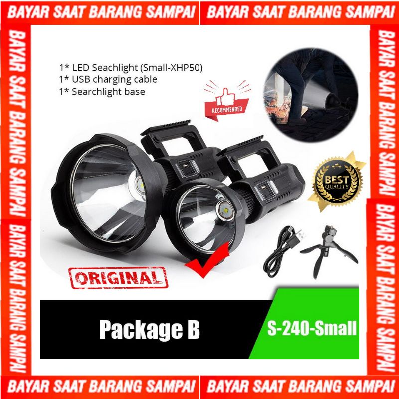 senter LED Super Terang Jarak Jauh WATERPROOF IPX6 ORIGINAL Bisa COD