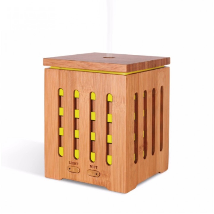 H27 Wooden Humidifier Aroma Diffuser 7 Color LED Light 350ml