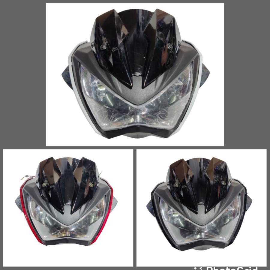 lampu depan ninja z250 fi kedok lampu headlamp univesal variasi byson vixion cbr cb megapro dll