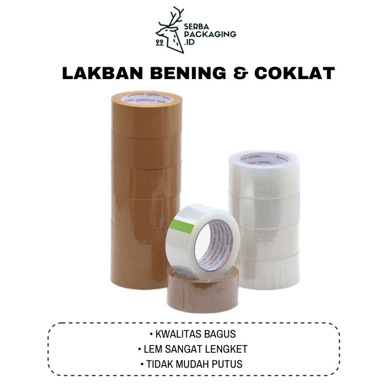 

Lakban / Plakban OPP Nachi Tape 2 inch 100 yard full