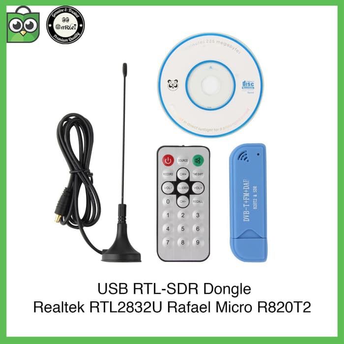 USB RTL-SDR Dongle Software Defined Radio RTL2832U R820T2 - Biru Muda