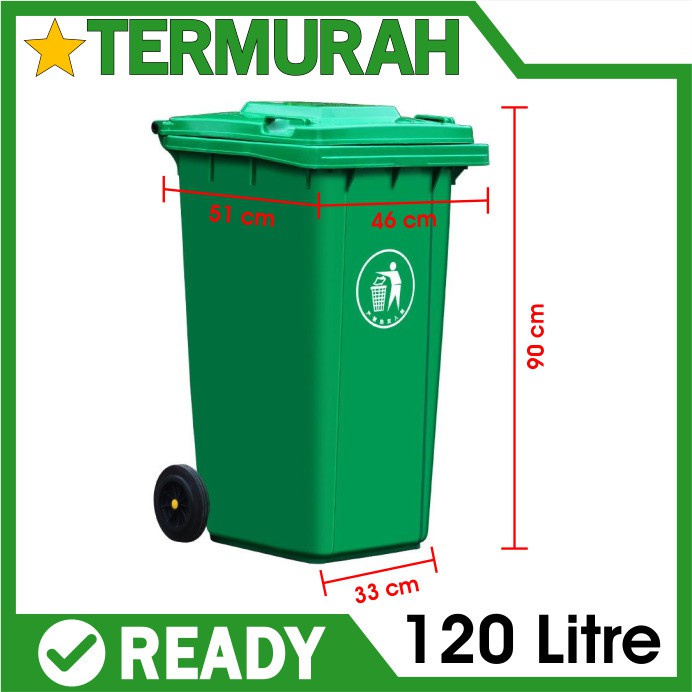 Tong Sampah Tempat Dustbin BESAR 120 Liter 120L litre 